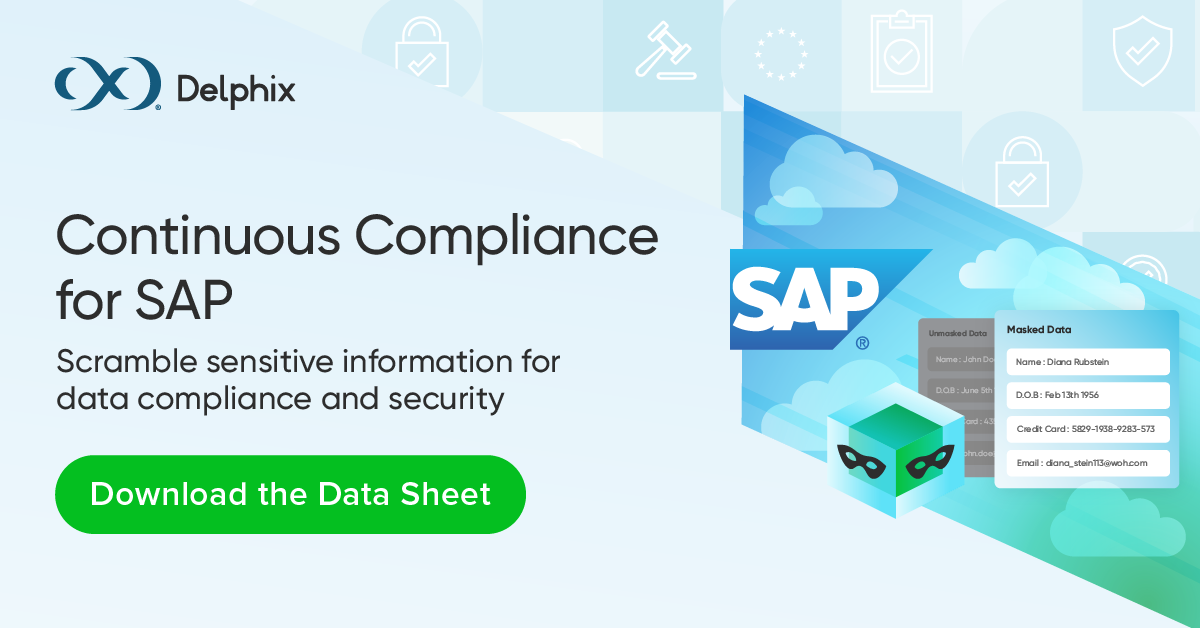 Delphix Continuous Compliance for SAP Delphix by Perforce